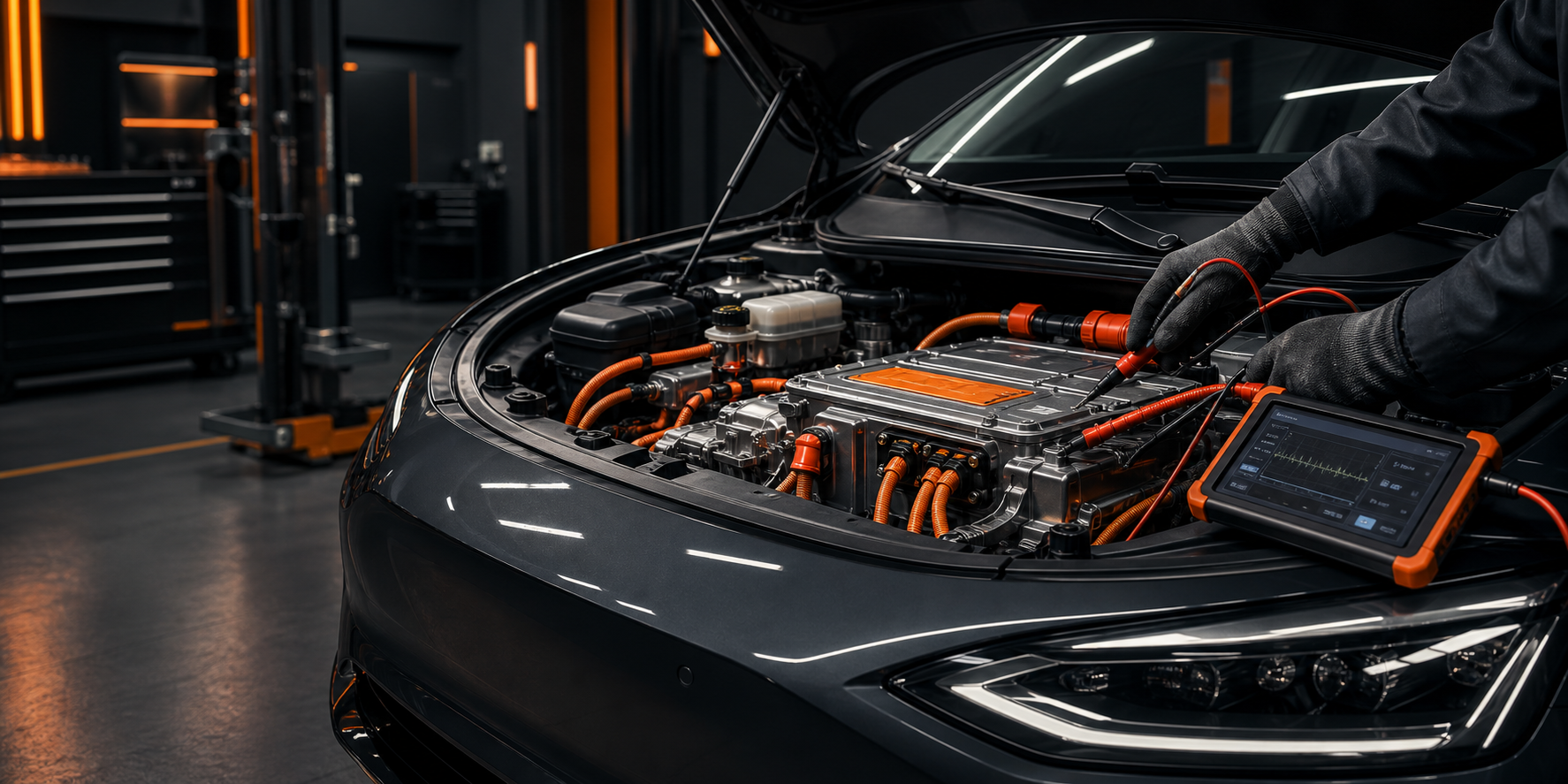 Reparatur eines Elektroautos